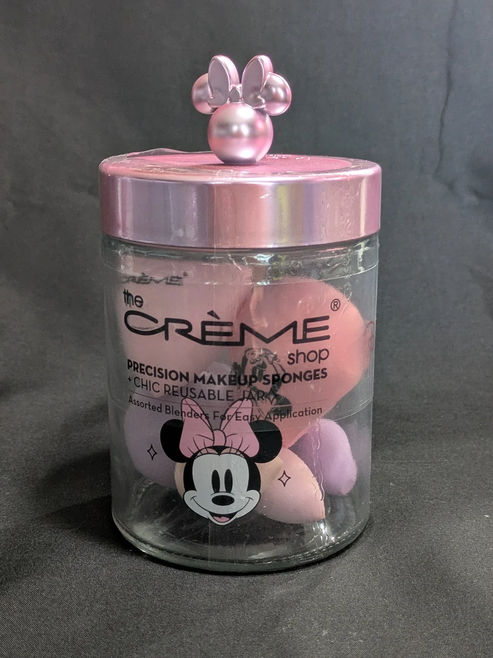 The Crème Shop x Disney Minnie Mouse Makeup Sponges In Vanity Container NWT